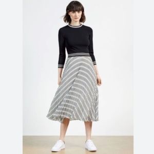 Ted Baker Black and White Midi Dress